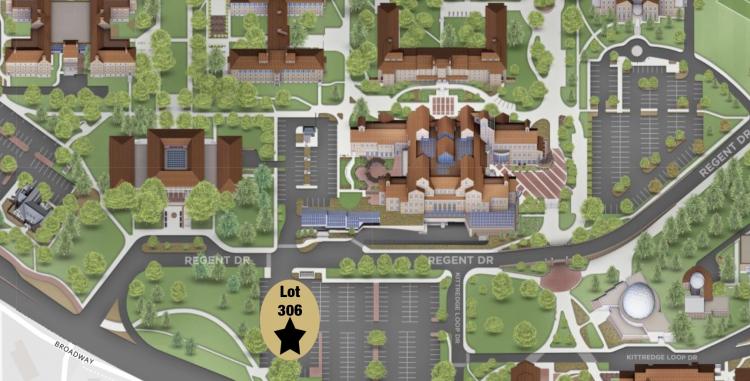Campus map showing the location of the alleged incident.